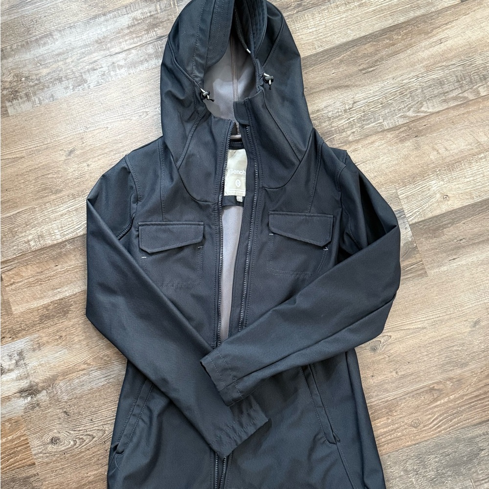 Bench Women's Charcoal Hooded Raincoat